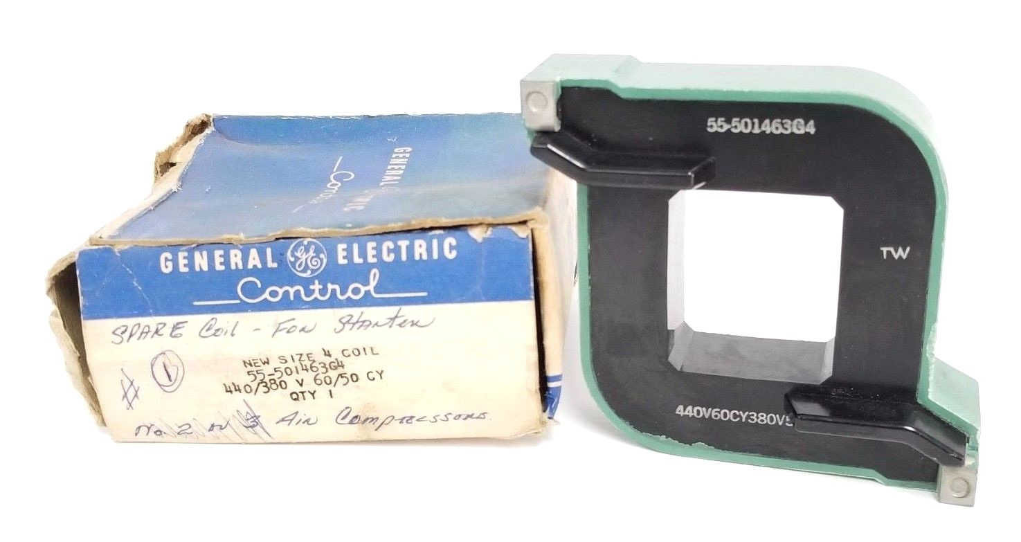 Used NIB GENERAL ELECTRIC 55-650355A CONTACTOR/STARTER COIL 380/460VAC, 50/60HZ