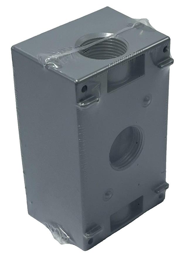 LOT OF 10 BELL OUTDOOR 5331‑0 SINGLE GANG BOX 5 x ¾″ GRAY WEATHERPROOF ALUMINUM