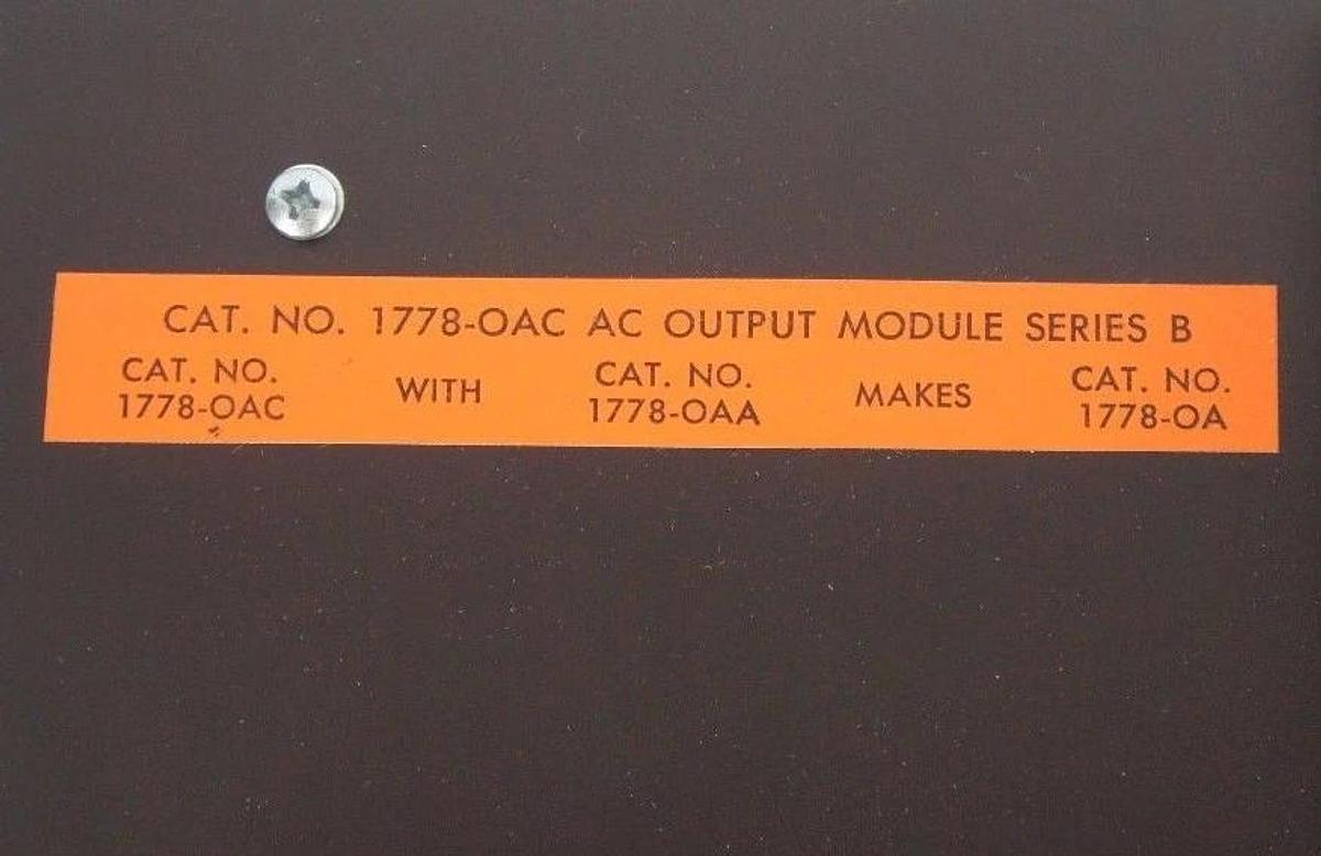 Used ALLEN BRADLEY 1778-OAC AC OUTPUT MODULE SER. B