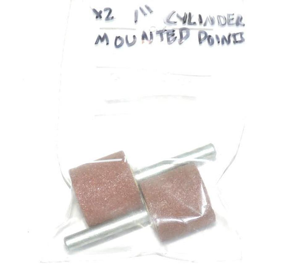 LOT OF 2 NEW 1" HEAD CYLINDRICAL MOUNTED POINT ABRASIVES