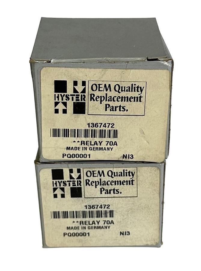 Used 2 NEW HYSTER 1367472 / HY1367472 OEM 70A RELAYS FOR FORKLIFT