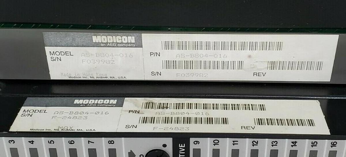 Used LOT OF 4 MODICON AS-B804-016 115VAC OUTPUT MODULES ASB804016