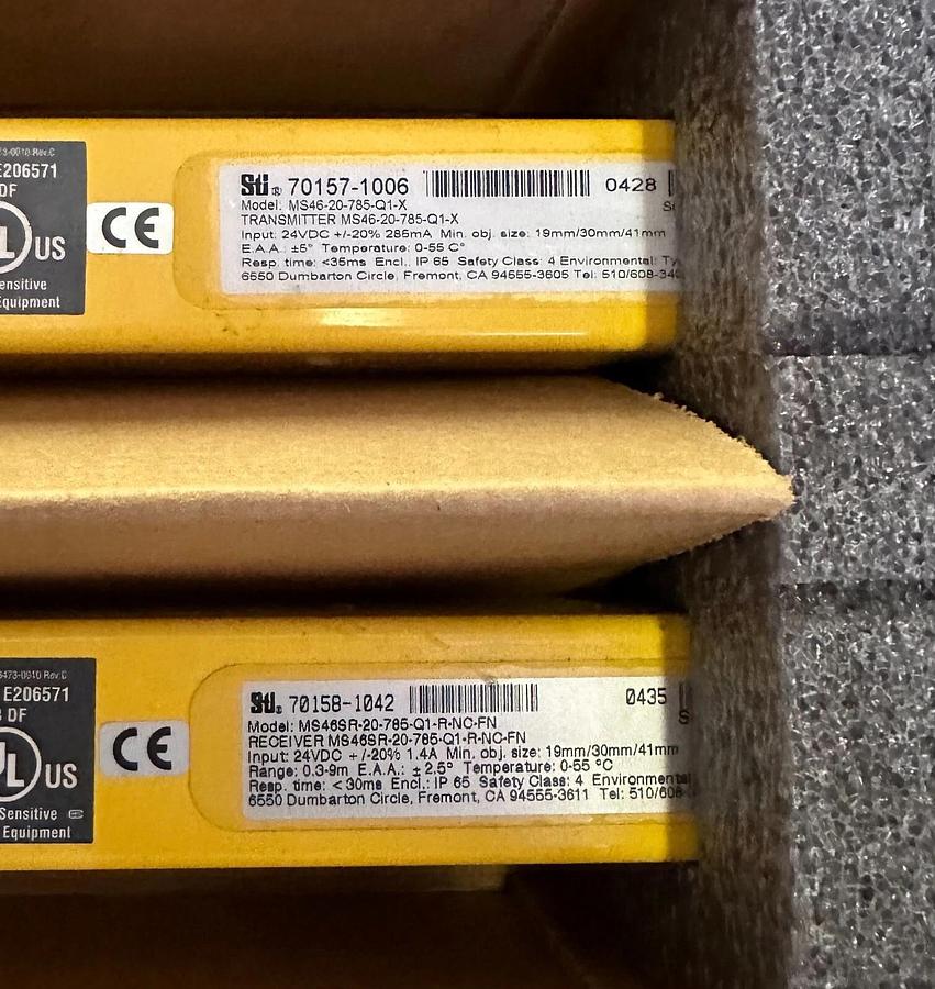 Used STI 70157-1006 / 70158-1042 MiniSafe 4600 SERIES 30'' MS46SR-20-785-Q1-R-NC-FN