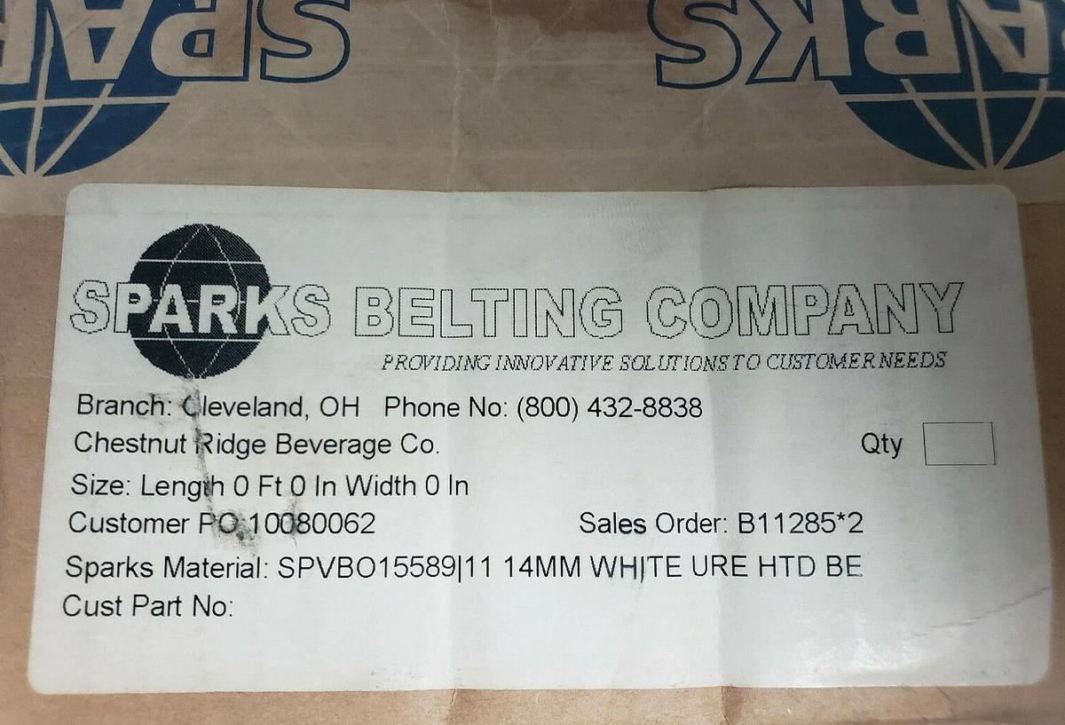 GATES MECTROL SPARKS 85-HTD14M-4354 BELT SPVBO15589|11 00044777 14MM 3-3/8" 14FT