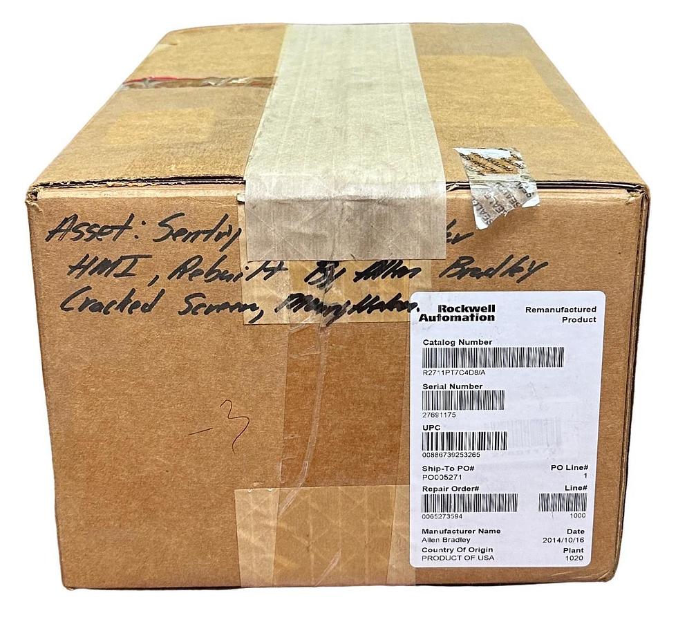 Refurbished ALLEN BRADLEY 2711P-T7C4D8 /A PanelView Plus 700 TOUCH/COLOR DC EtherNet REMAN