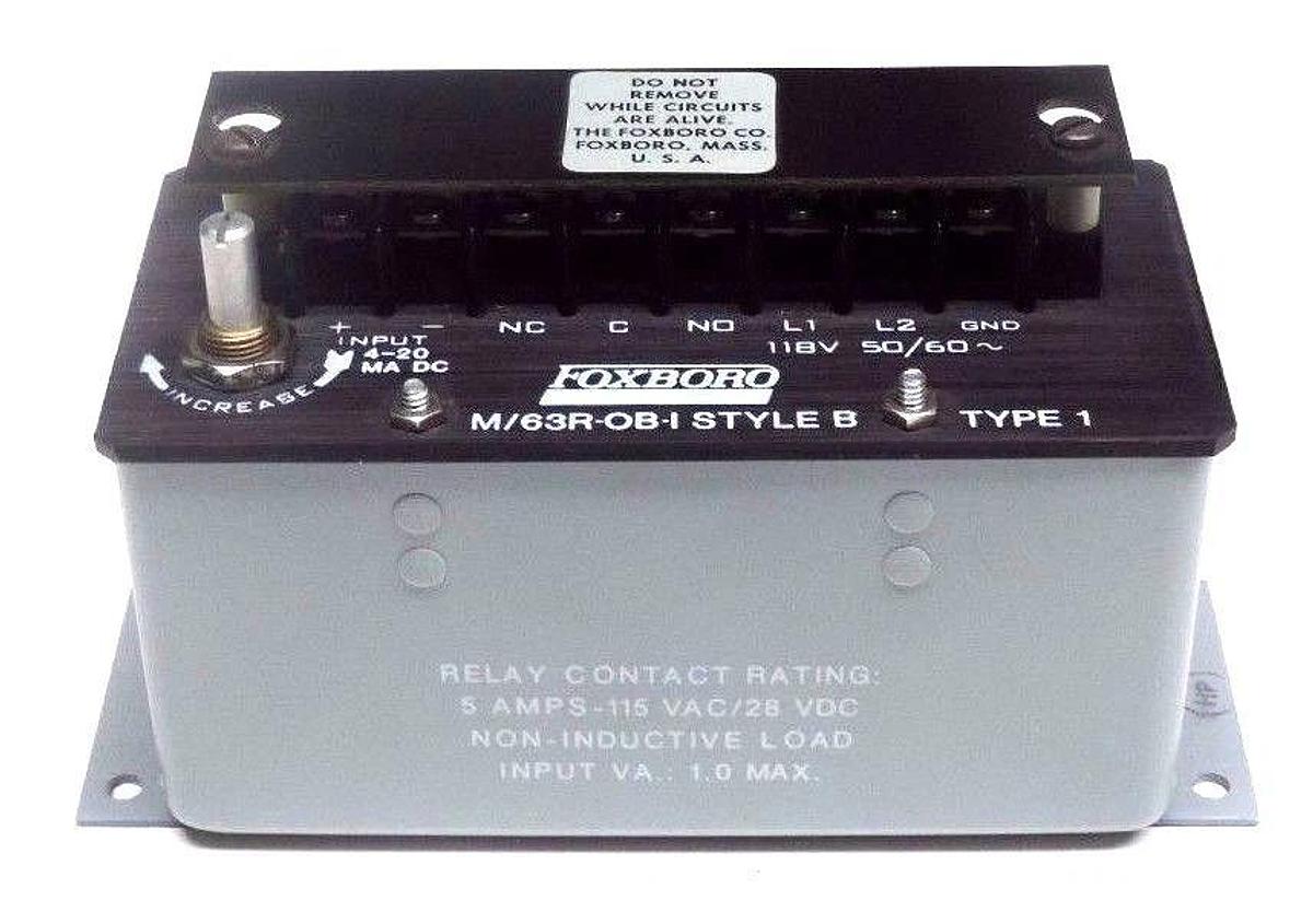 NIB FOXBORO M/63R-OB-I ALARM SAFETY RELAY M63ROBI
