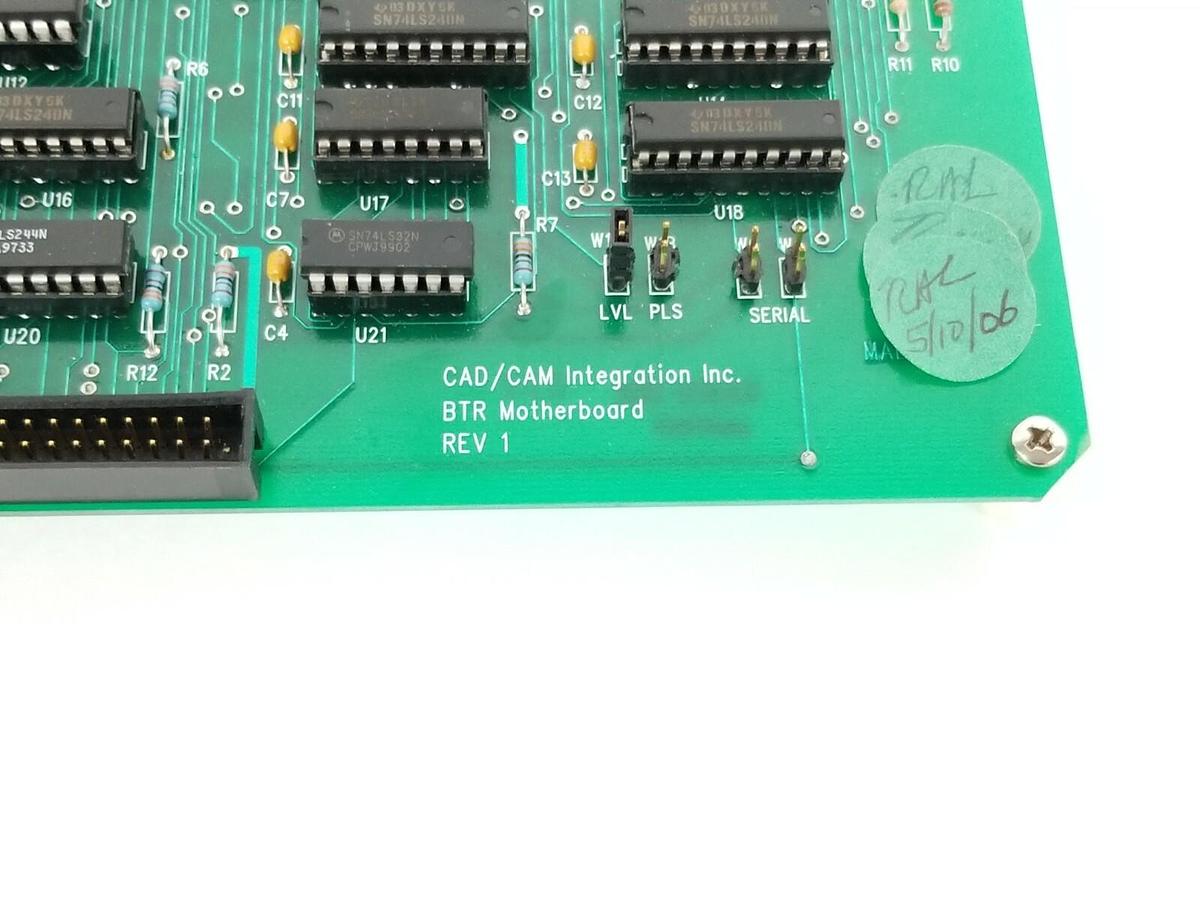 Used CAD / CAM INTEGRATION INC. BTR MOTHERBOARD REV. 1 pds971203 FT-BTR