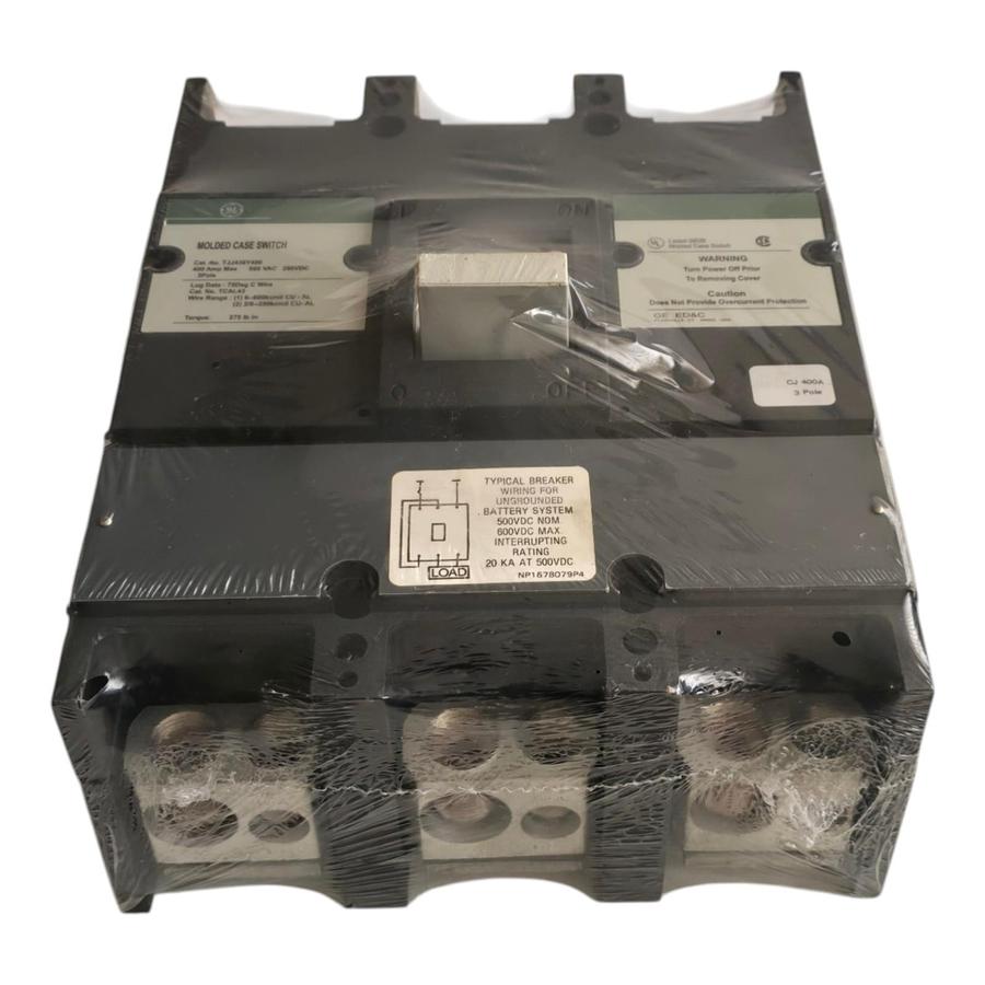 Used GE TJJ436Y400 400A 600V 3-Pole J600 Line Molded Case Circuit Breaker Switch NSNP