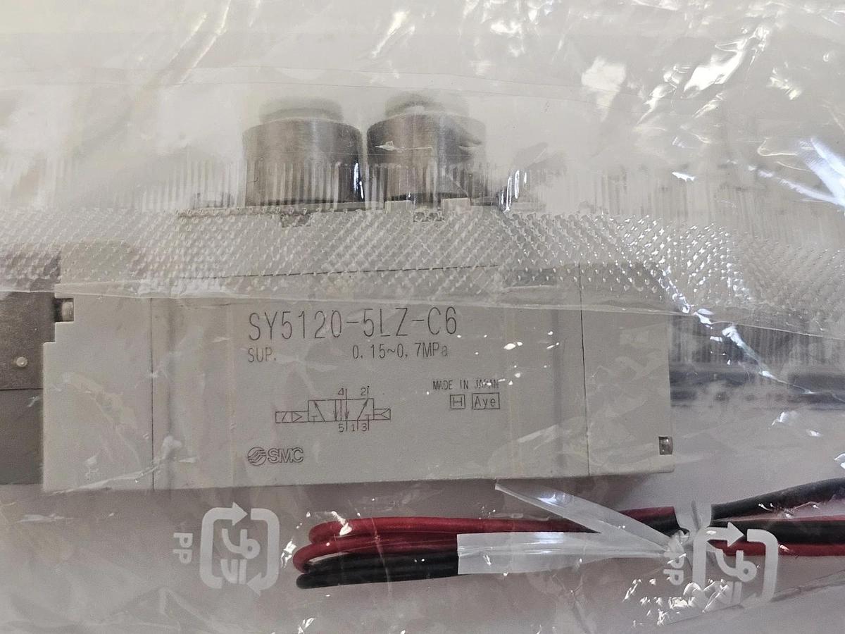 Used NEW SMC SY5120-5LZ-C6 SOLENOID VALVE SY SERIES 5 PORT SY51205LZC6 24VDC