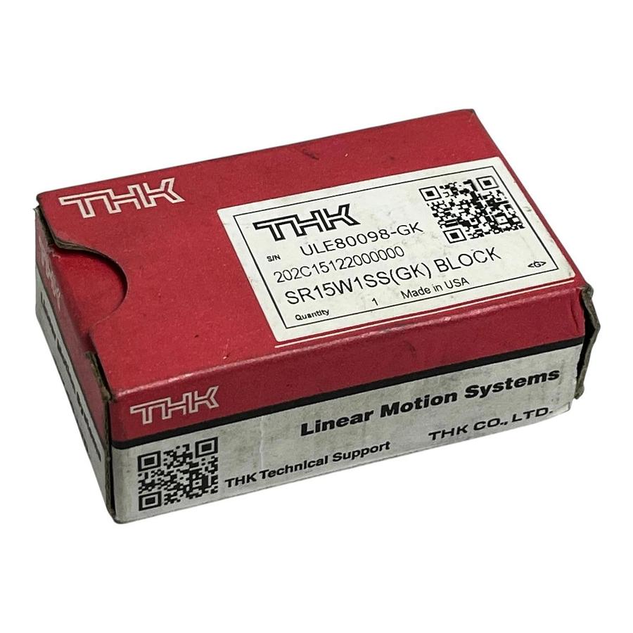 THK SR15W1SS(GK) Linear Block Lot of 2 & SR15 480mm Rail Set 0093087848 - NSMP