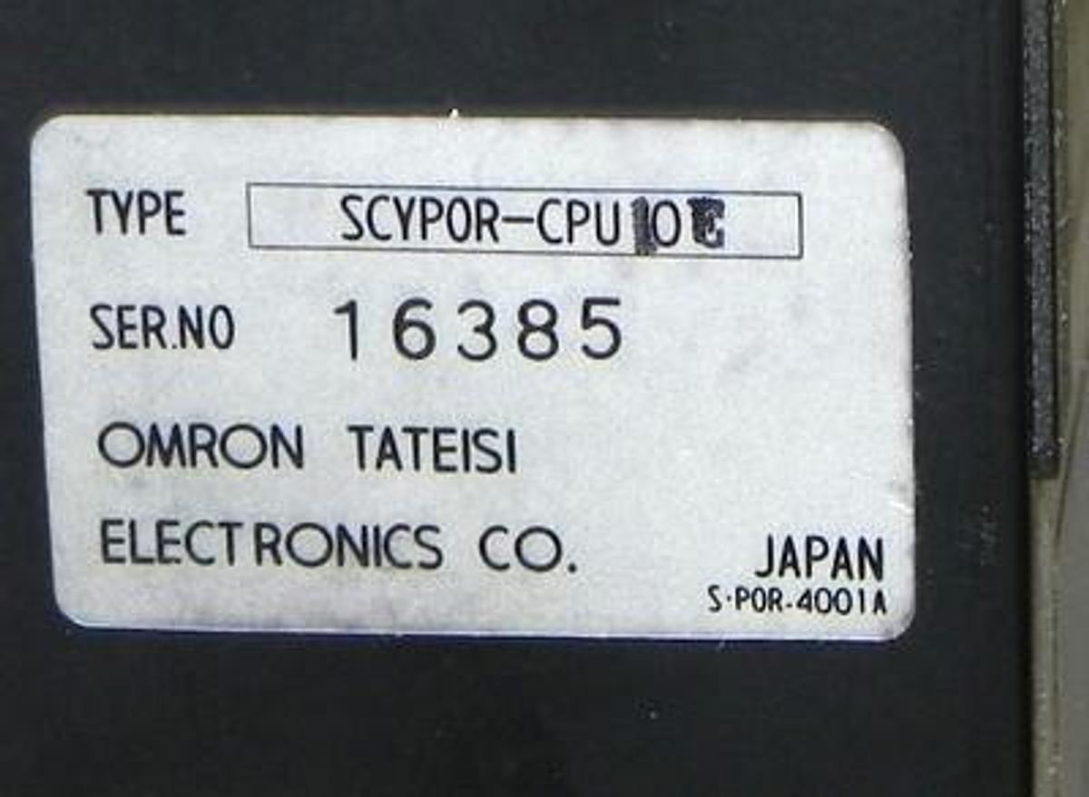 Used NEW OMRON SCYP0R-CPU10E PROGRAMMABLE CONTROLLER SCY-POR W/ SCY-P0R10E SYSMAC