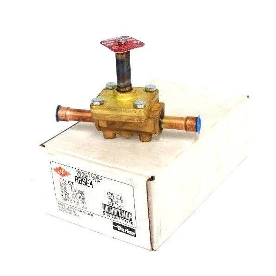 NIB PARKER JACKES-EVANS RB9E4 NORMALLY CLOSED SOLENOID VALVE 1/2" ODF, 300 MOPD