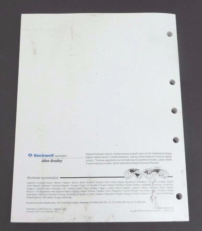 Used LOT OF 3 ALLEN BRADLEY 1336 PLUS ADJ. FREQ. AC DRIVE USER MANUALS 74001-003-01