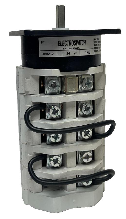 Used Electroswitch KW40-906A1-2 | KW40 Cam-Actuated Rotary Switch | 40A 600VAC