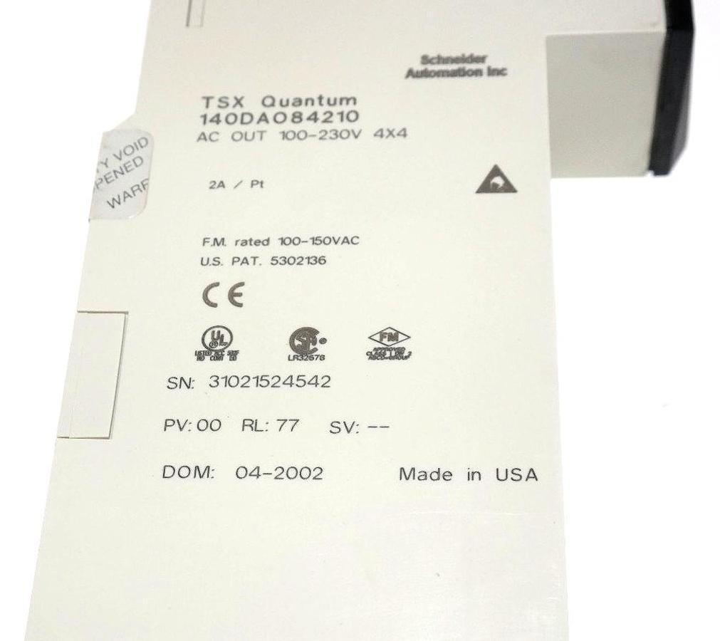 Used AEG SCHNEIDER AUTOMATION 140DAO84210 OUTPUT MODULE 140-DAO-842-10