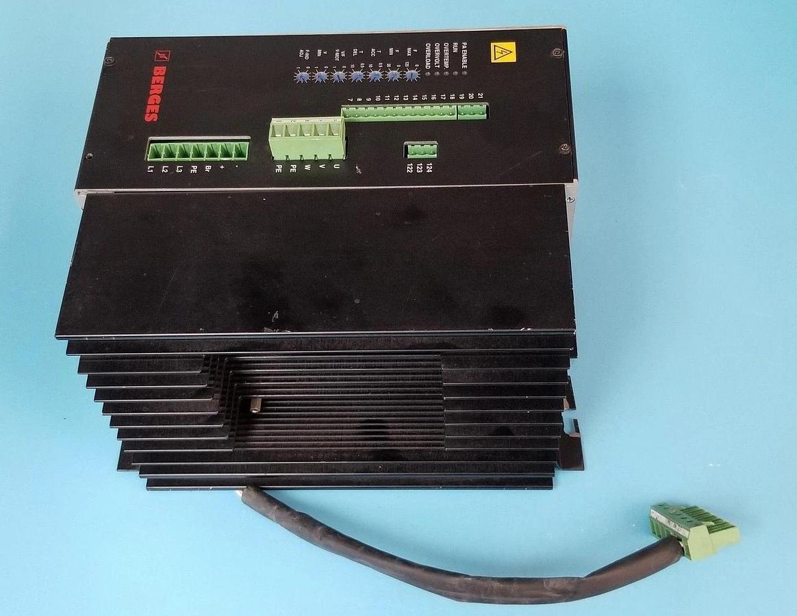 Used BERGES ELECTRONICS D-51709 SERVO DRIVE ACM-A 5,5 KW 7.8 KVA, 11,70A