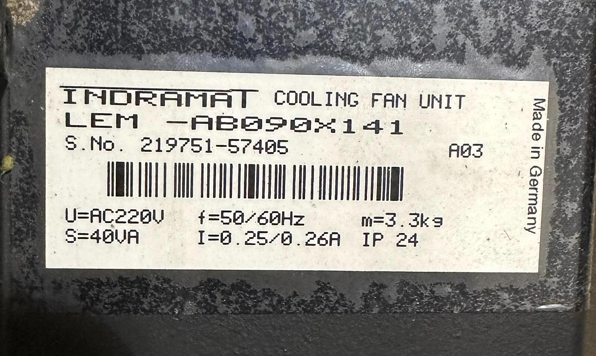 Used INDRAMAT LEM-AB090X141 / LEMAB090X141 SERVO MOTOR COOLING FAN UNIT 50/60Hz