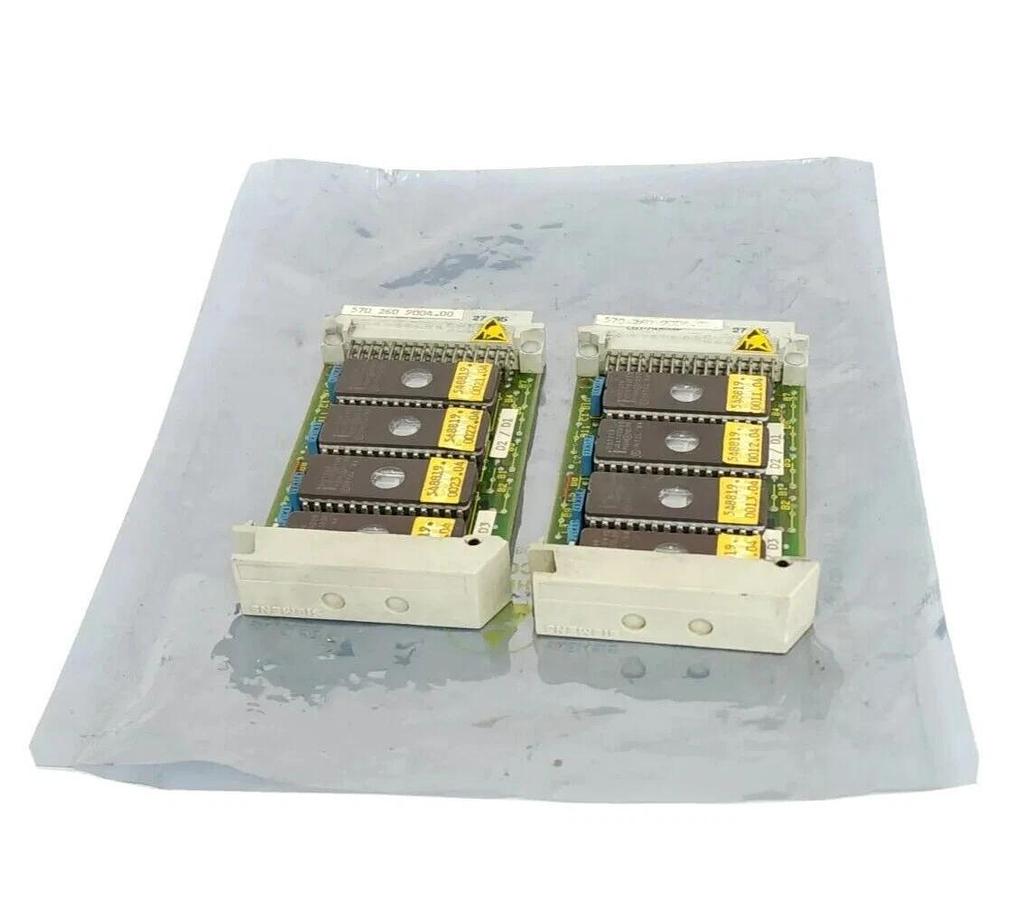 Used LOT OF 2 SIEMENS 570-260-9004.00 / 570260900400 SINUMERIK 4-PORT MEMORY MODULES