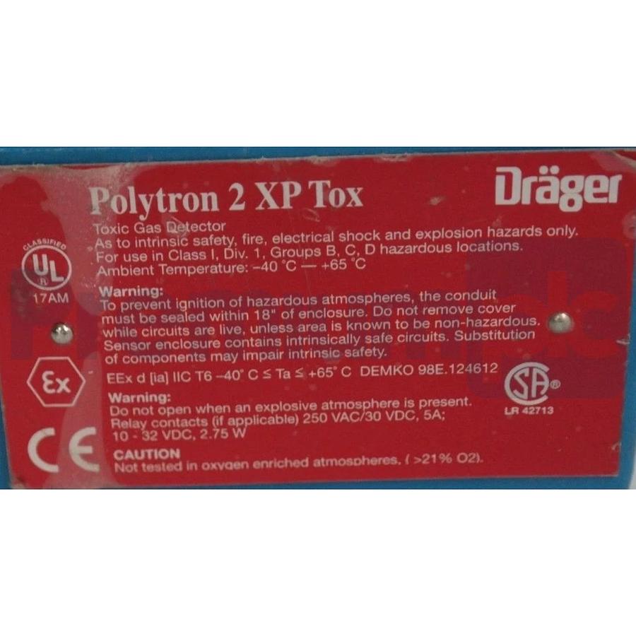 Used Drager 4543070 Polytron 2 XP Tox Toxic Gas Detector w/ 6809630 O2 Sensor USPI