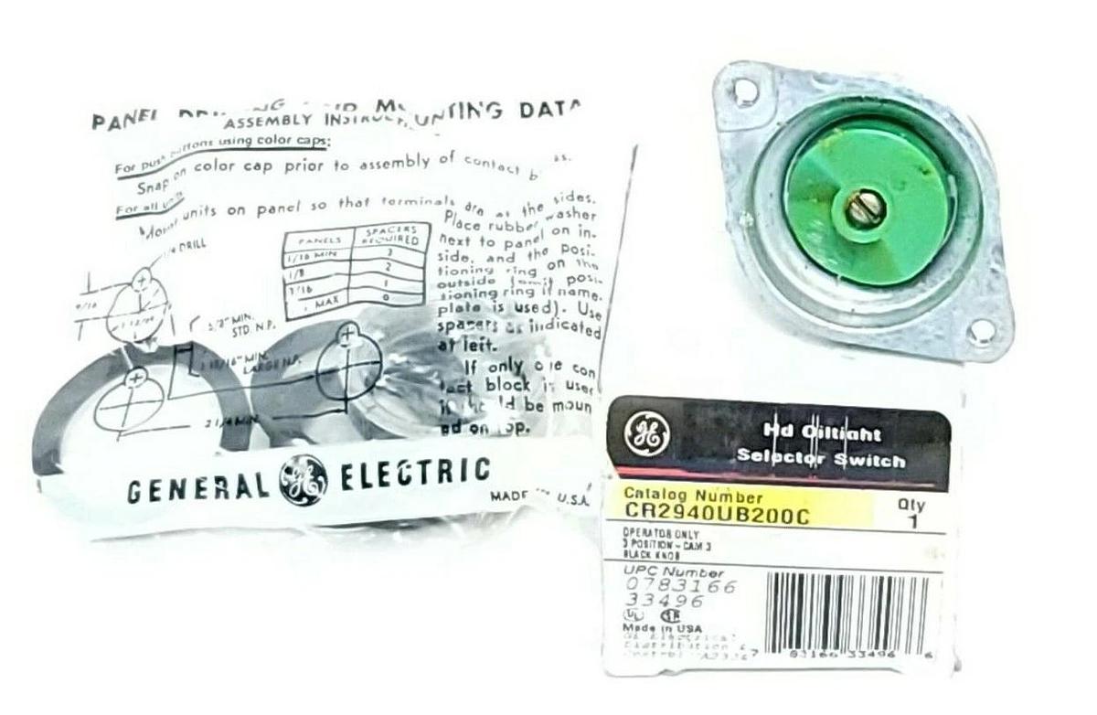 Used NIB GENERAL ELECTRIC CR2940UB200C OPERATOR 3POS