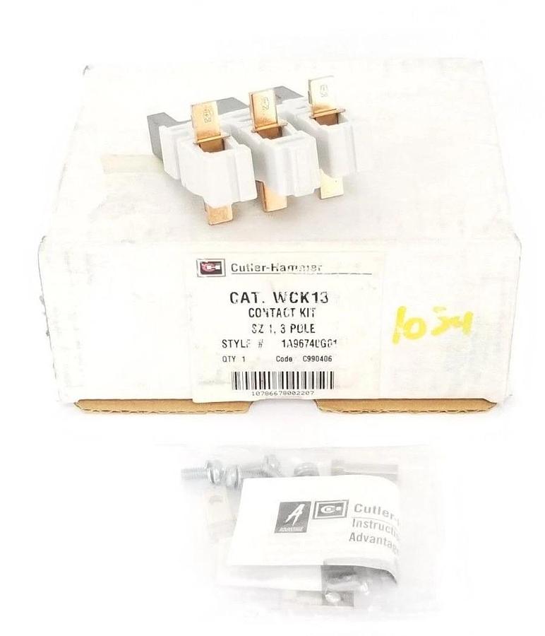 Used NIB CUTLER-HAMMER WCK13 CONTACT KIT SIZE 1, 3 POLE STYLE: 1A96740G01