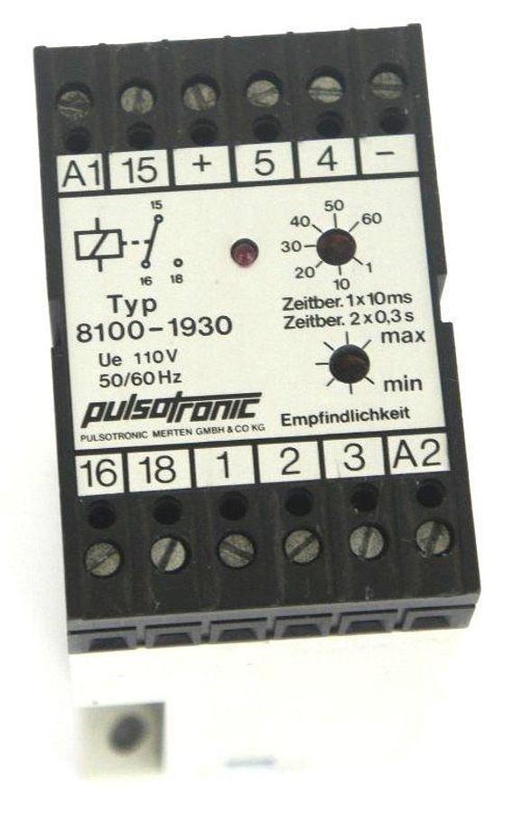 Used PULSOTRONIC 8100-1930 RELAY MODULE 110V 50/60HZ 81001930