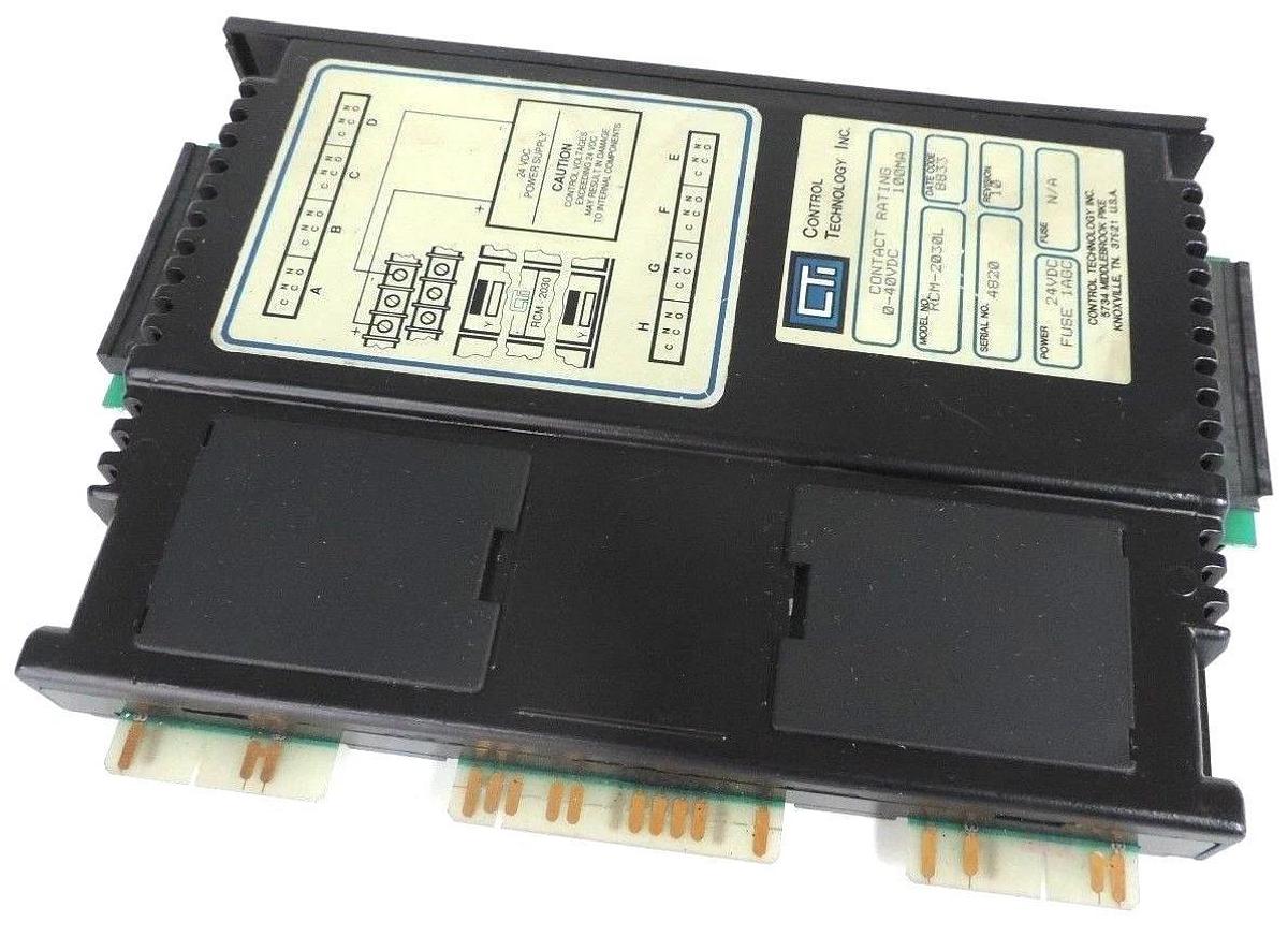 Used CONTROL TECHNOLOGY RCM-2030L OUTPUT MODULE REVISION 10 RCM2030L