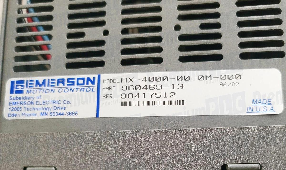 Used USED EMERSON AX-4000-00-0M-000 A6/A9 AXIMA 4000 MULT AXIS SERVO DRIVE 960469-13