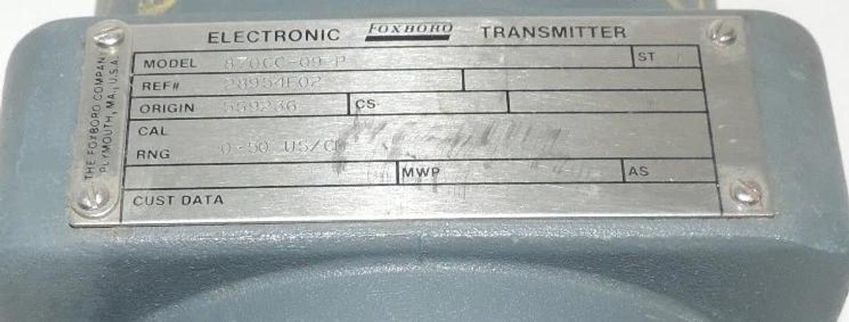 Used FOXBORO 870CC-09-P TRANSMITTER 870CC09P REF. # 28954F02 W/ B0138YM INDICATOR