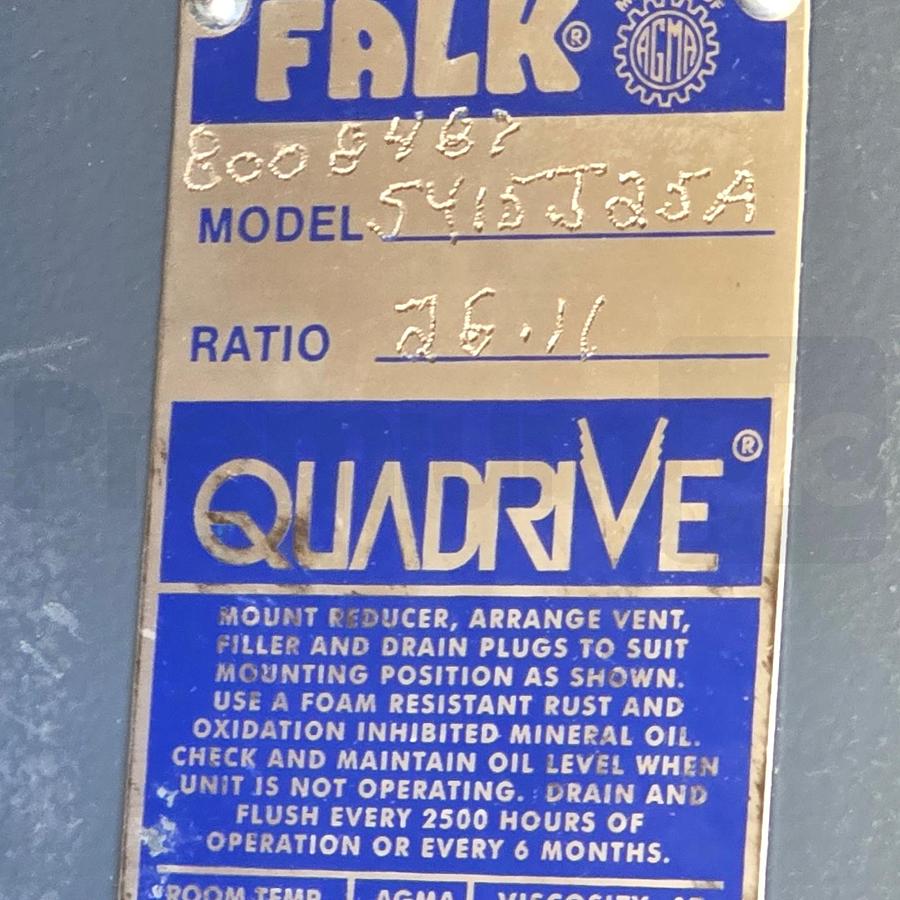 Used Falk Quadrive 5415J25A 0794405 Speed Reducer Gear Drive 25:1 w/ BU5415J Bushing
