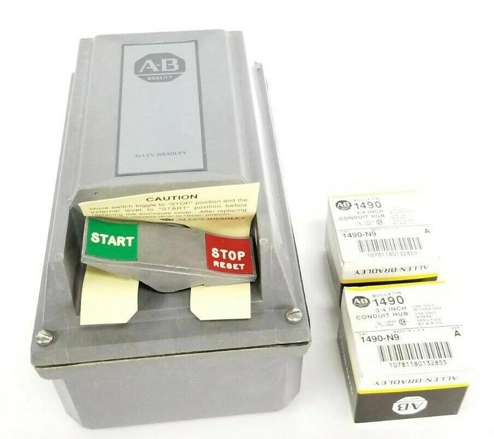 Used NIB ALLEN BRADLEY 40189-802-01 ENCLOSURE ASSEMBLY 4018980201, SIZE 0-1, TYPE 4K