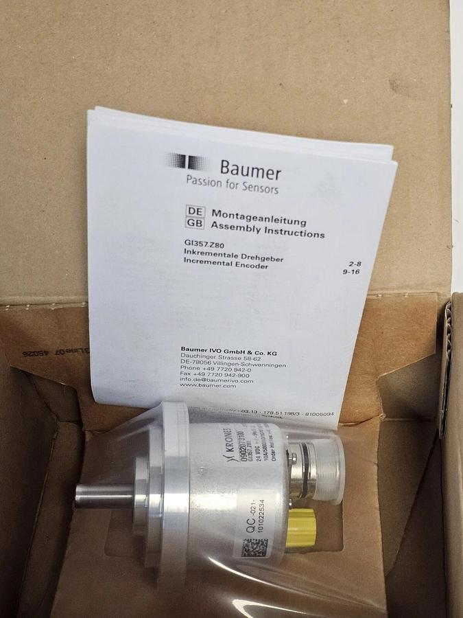 NIB KRONES 0902073100 INCREMENTAL ENCODER 24 VDC GI357.Z80