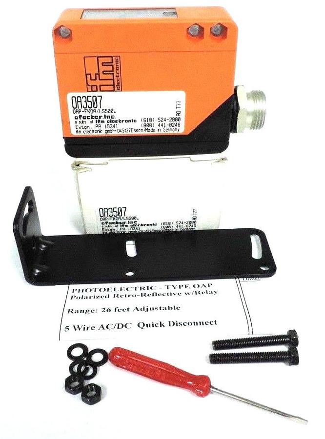 NIB IFM EFECTOR OA3507 PHOTOELECTRIC SENSOR OAP-FK0A/LS500L