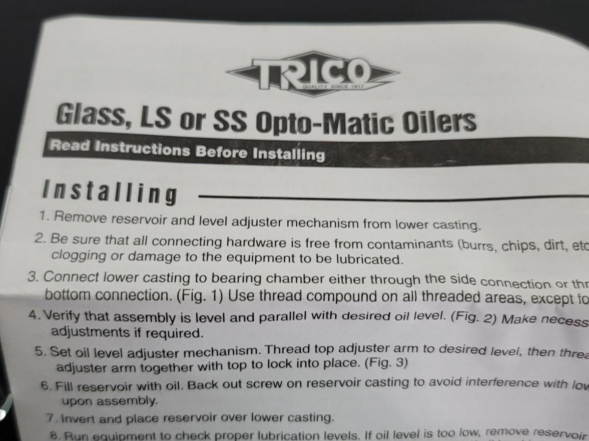 Used NEW FLOWSERVE TRICO #3 OIL BOWL W/ GUARD 60537503