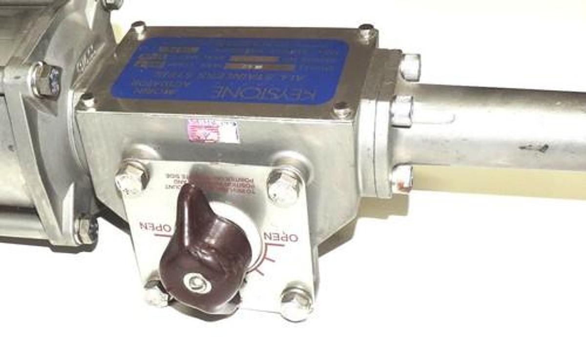 Used KEYSTONE CONTROLS M23SR-60 MORIN ACTUATOR ALL STAINLESS STEEL MAX PRESS. 120 PSI
