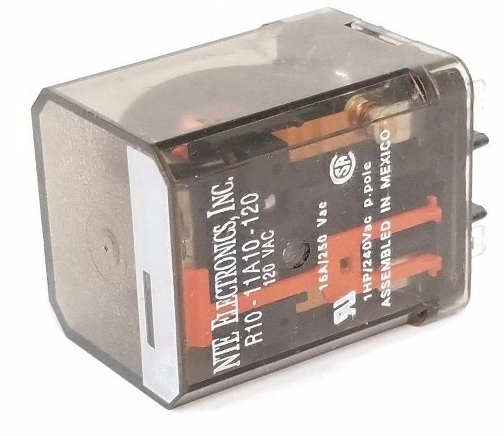 Used NTE ELECTRONICS INC. R10-11A10-120 RELAY 120VAC, 50/60HZ, R1011A10120