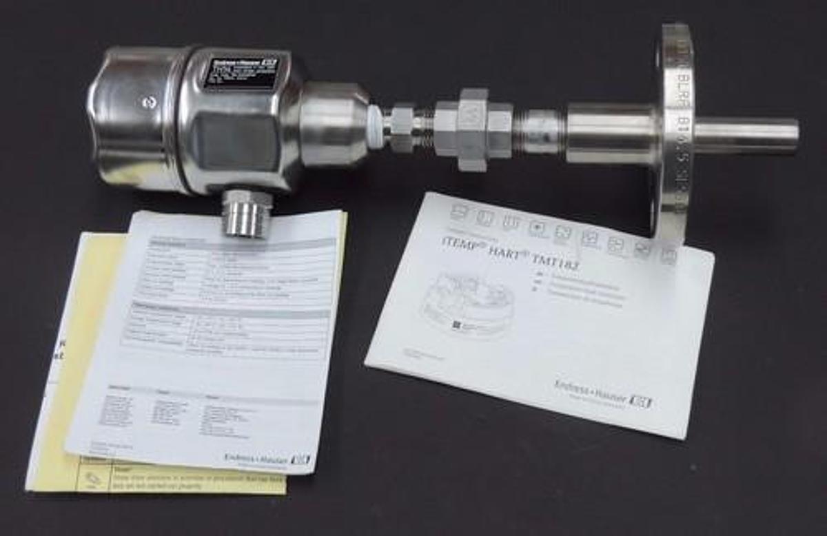 Used ENDRESS+HAUSER TH14 TEMPERATURE TRANSMITTER SENSOR TMT182, 1 PT100 CL A/ 3 WIRE
