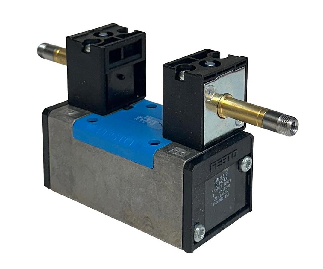 Used NEW FESTO JMFH-5/2-D-1-C-EX / 535963 ELECTRICAL SOLENOID VALVE 5/2 ISO NSMP