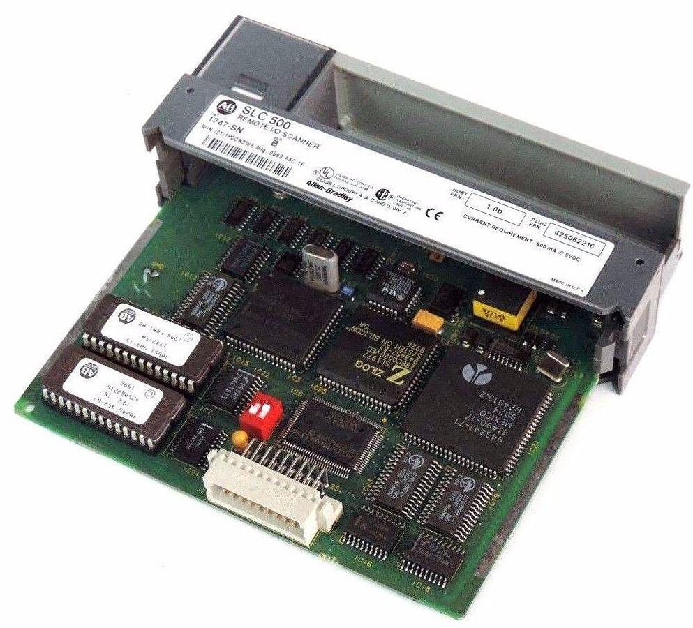 Used ALLEN BRADLEY 1747-SN REMOTE I/O SCANNER 1747SN SER. B FRN: 1.0B PLUG 425062216