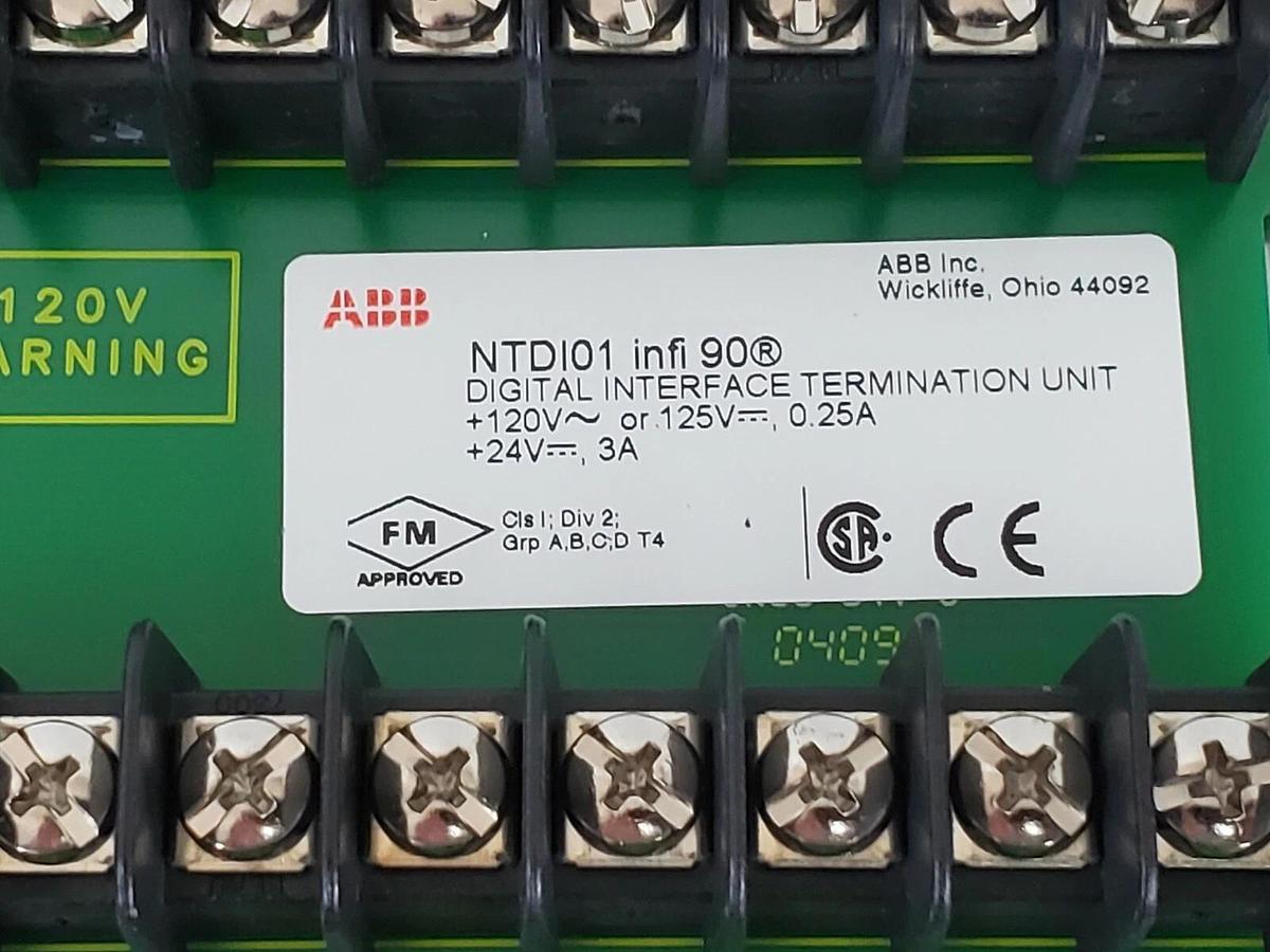 Used NIB ABB NTDI-01 INTERFACE BOARD 6632113A1 NTD101 INFI 90 6632112L1