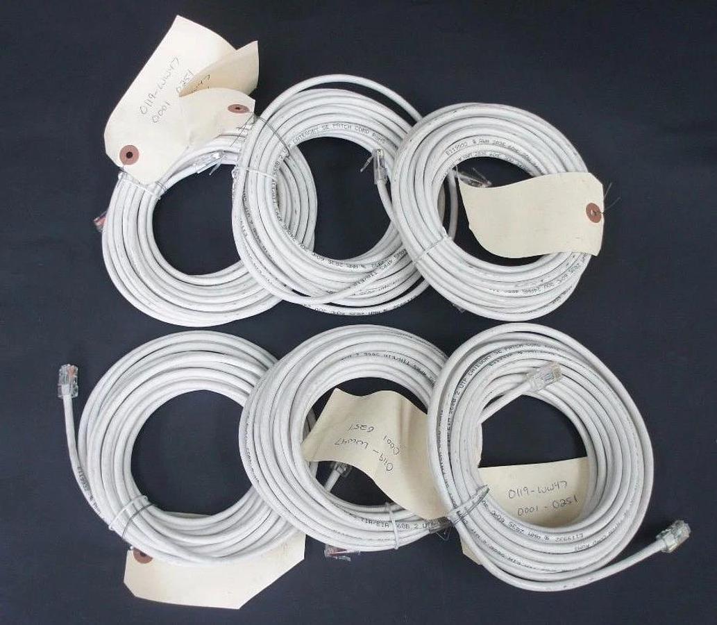 Used LOT OF 6 NEW GENERIC E119932 CATEGORY 5E PATCH CORDS 30V, 24AWG, TIA/EIA