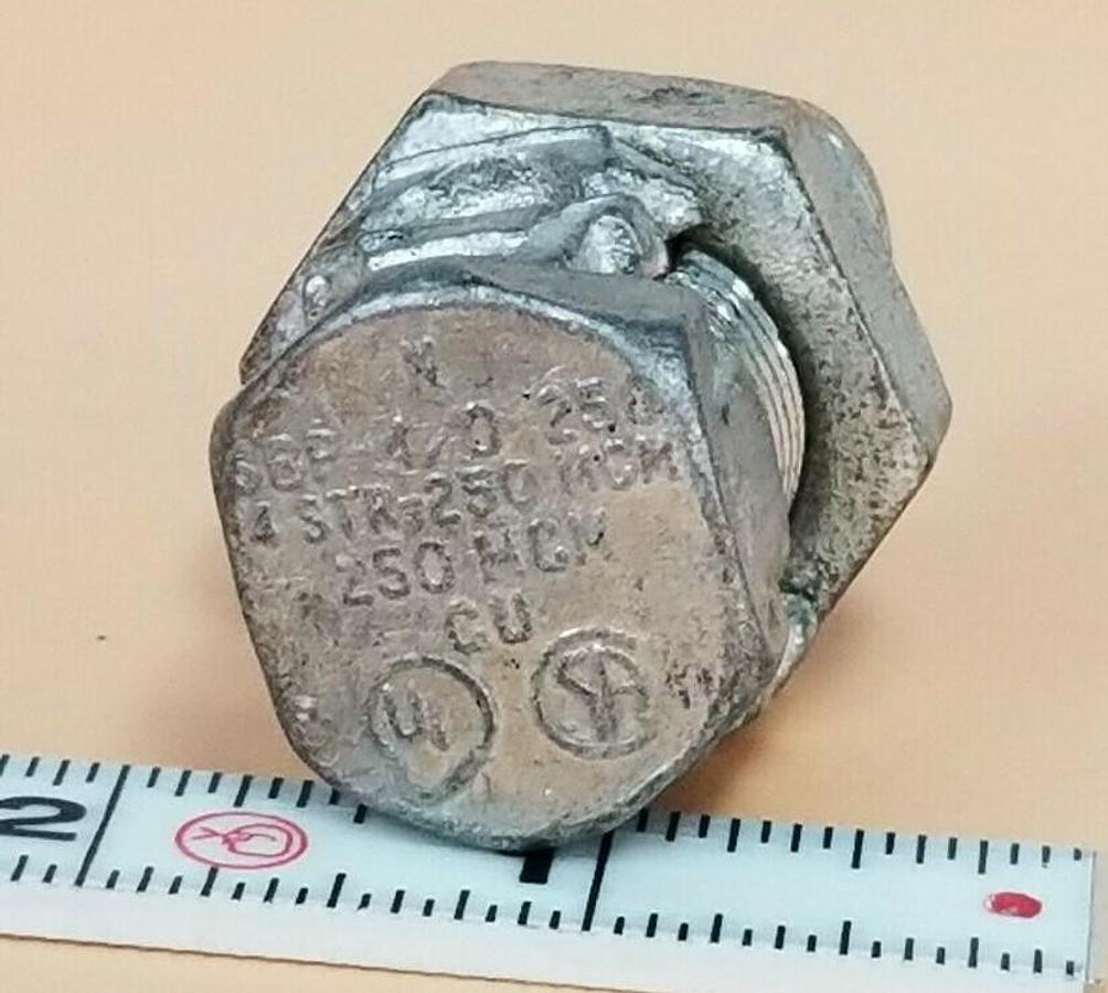 Used K SBP-4/0-250 SPLIT BOLT CONNECTOR 4 STR-250 MCM CU SBP4/0250