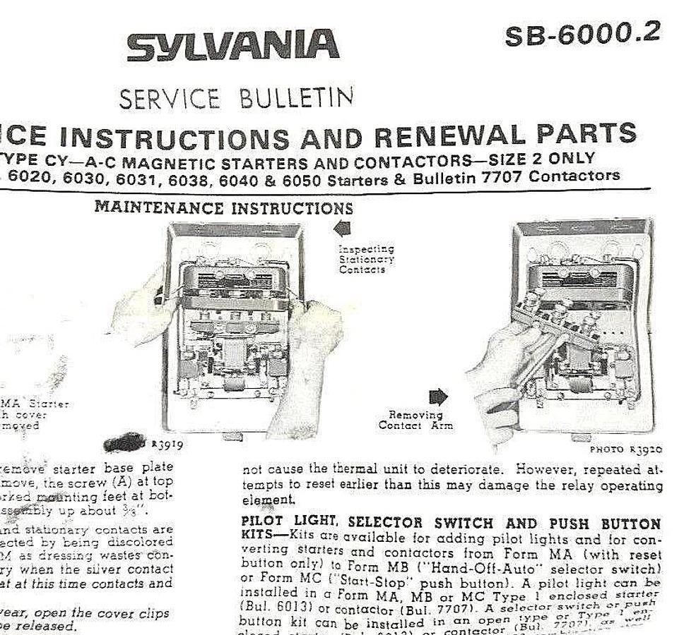 Used NEW SYLVANIA CY32-1 SERVICE KIT TYPE: CY, SIZE 2