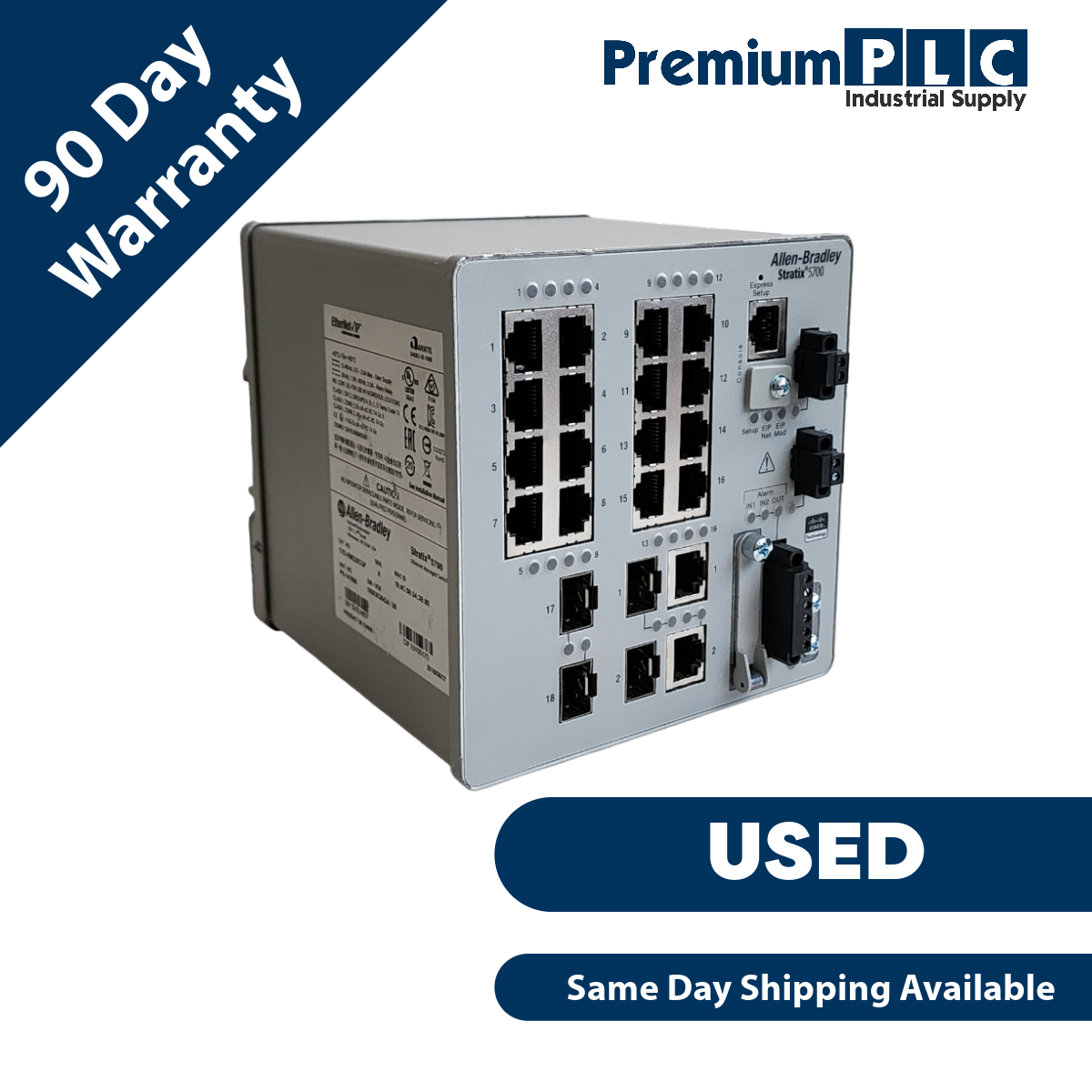 Used USED ALLEN BRADLEY 1783-BMS20CGP /A Stratix 5700 MANAGED ETHERNET SWITCH