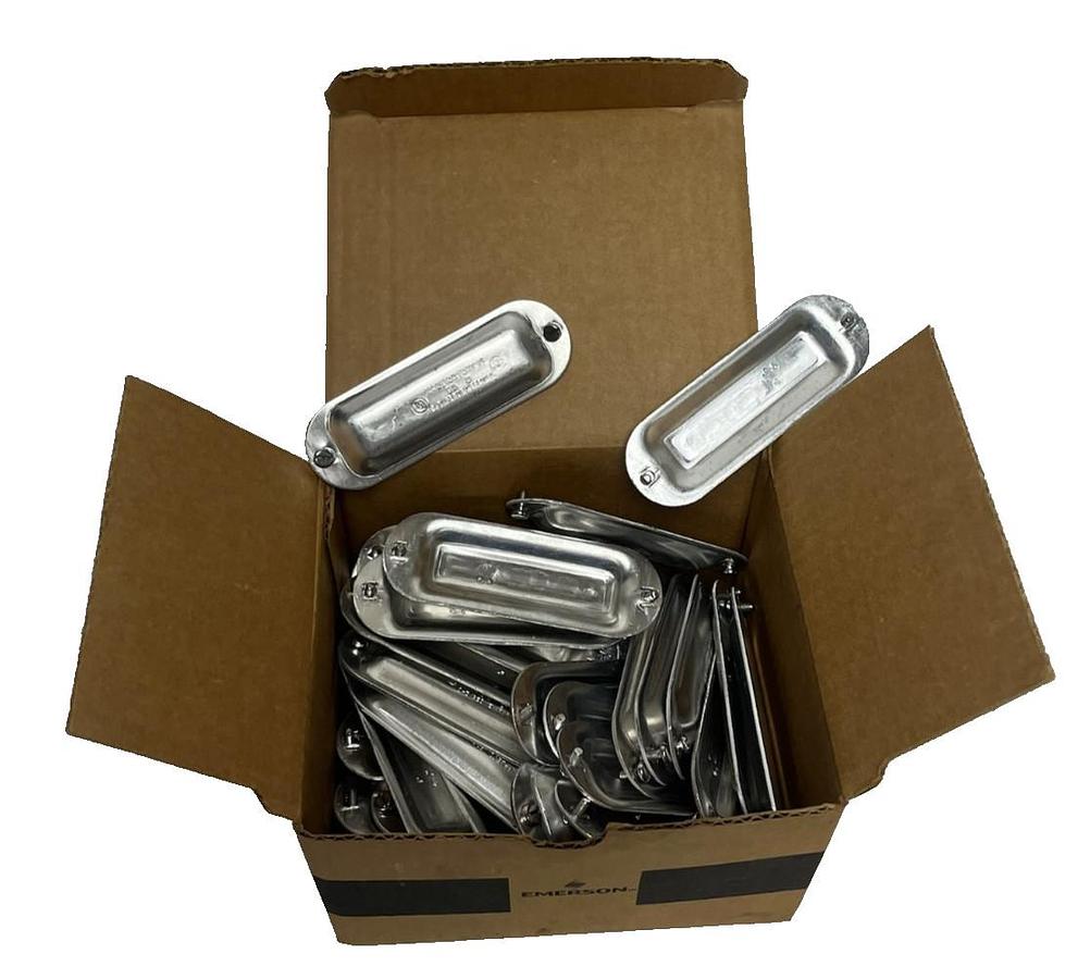 (Box of 50) APPLETON K75-A Form 85 Unilet Cover | 3/4" Domed Blank Aluminum NSMP