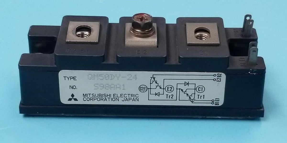 Used MITSUBISHI QM50DY-24 TRANSISTOR MODULE 50A 1200V, QM50DY24