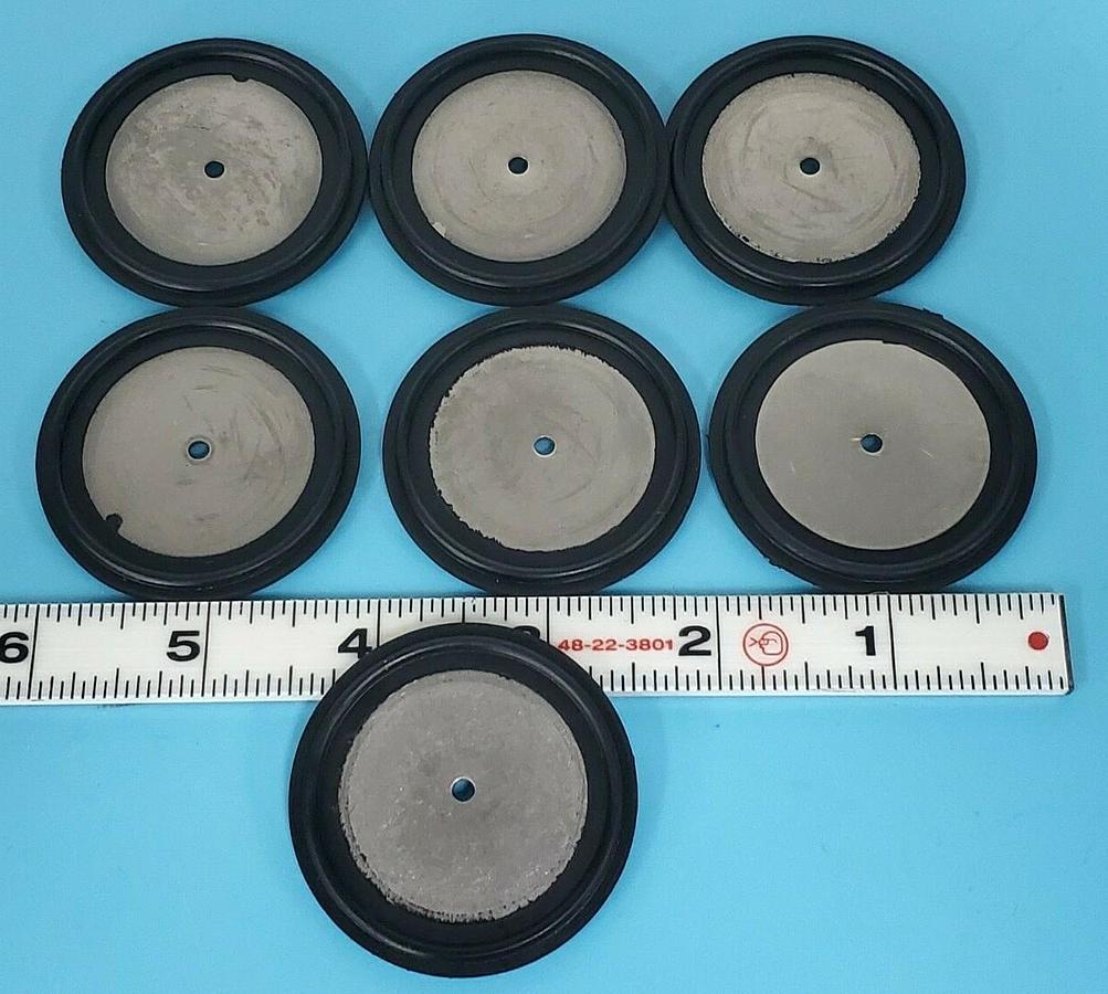 Used LOT OF 7 NEW DAIRY SERVICE 0-A80MP-U ORIFICE PLATES BUNA-N 316SS DISCS 1-1/2''