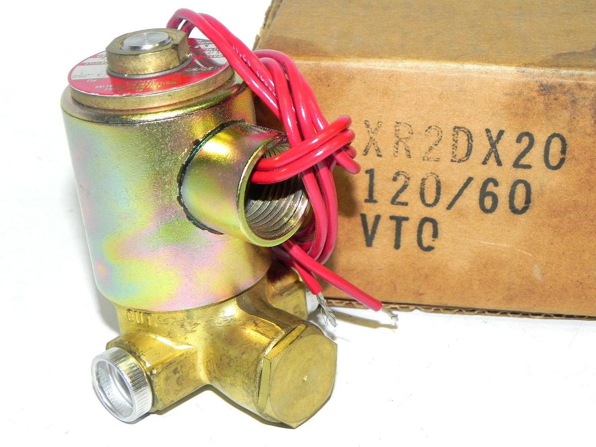 Used NEW SKINNER ELECTRIC VALVE 120/60 5-200PSI 1/4" ORFICE XR2DX20 CODE VT1 XR2D X20