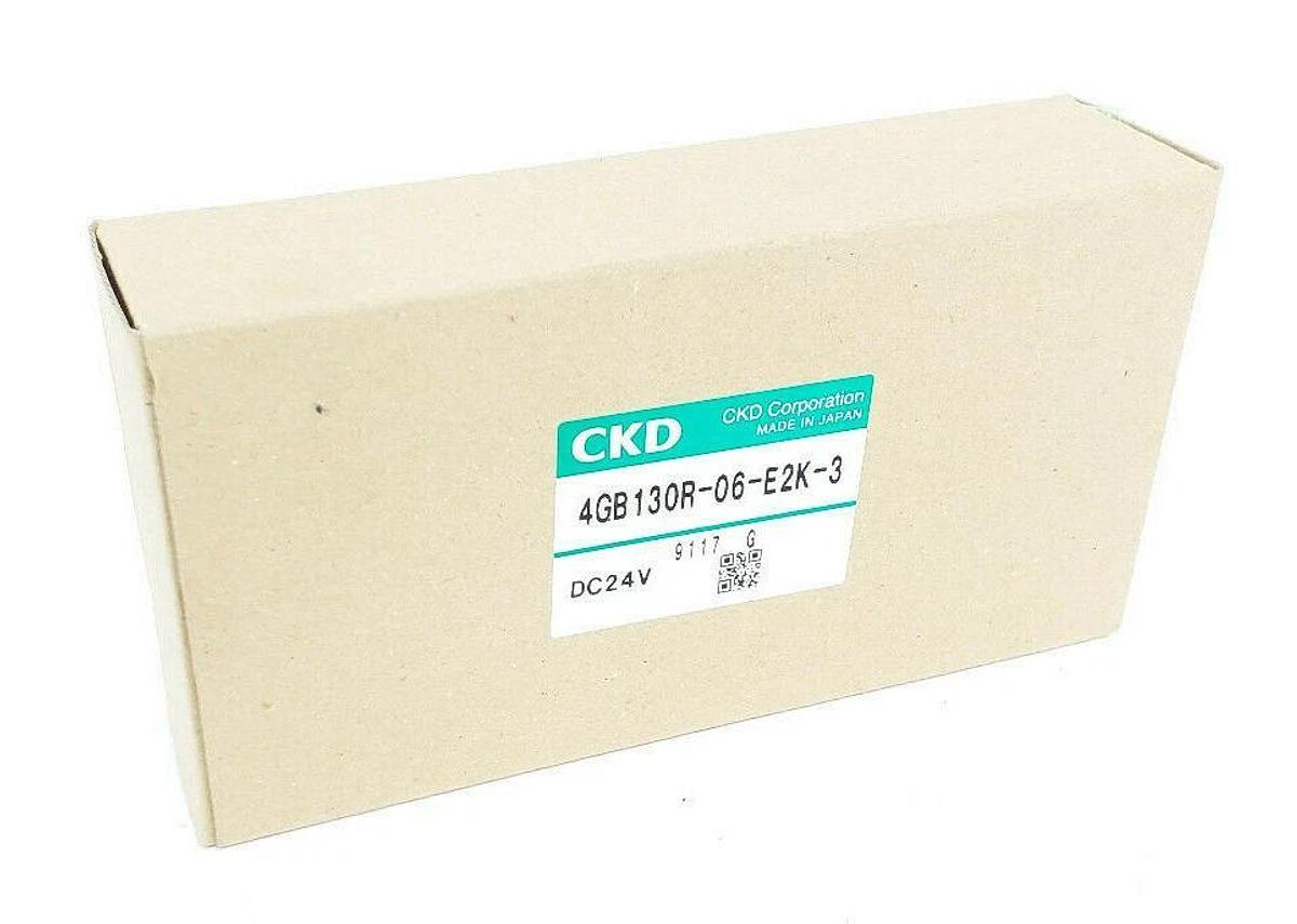 Used NIB CKD 4GB130R-06-E2K-3 SOLENOID VALVE, 4G SERIES, 24VDC, 4GB130R06E2K3