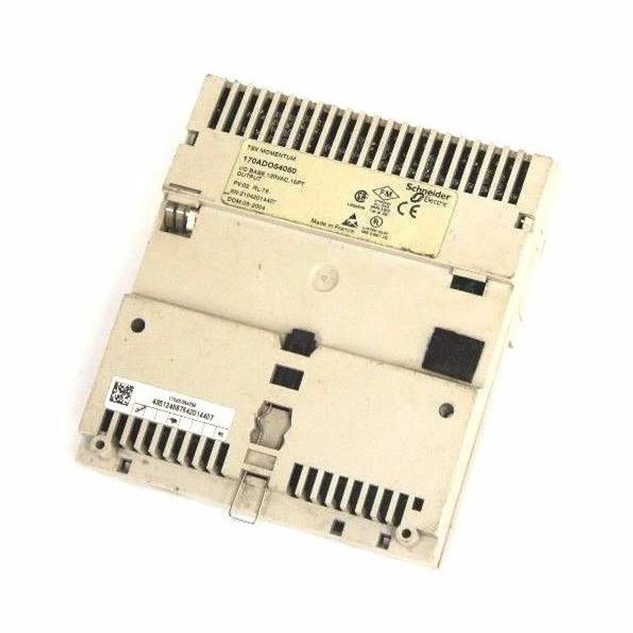 Used SCHNEIDER ELECTRIC 170ADO54050 I/O BASE UNIT 120VAC 16PT, PV 02, RL 76 W/O COVER